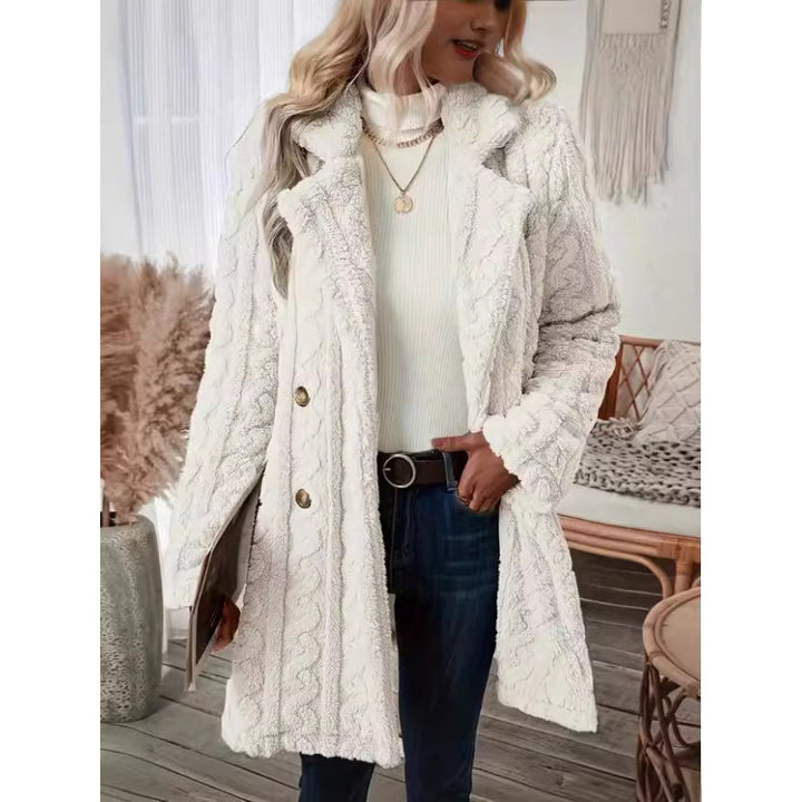 Ladies Cozy Knit Coat with Double Integrated Pockets Lune London