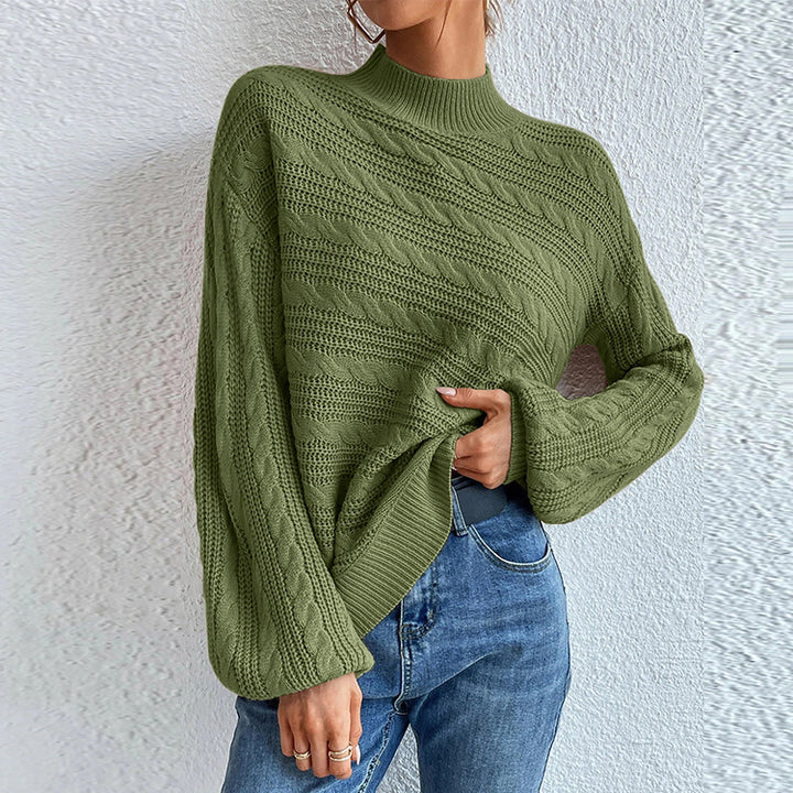 Knitted sweater for ladies with a loose fit and trendy textured pattern Lune London