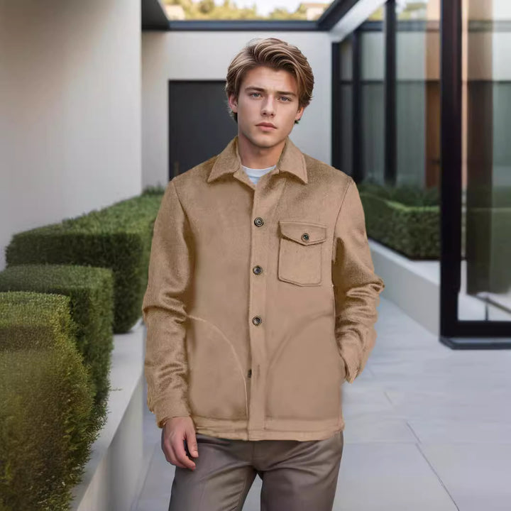 Elegant wool jacket for men with chest pocket and button details Lune London