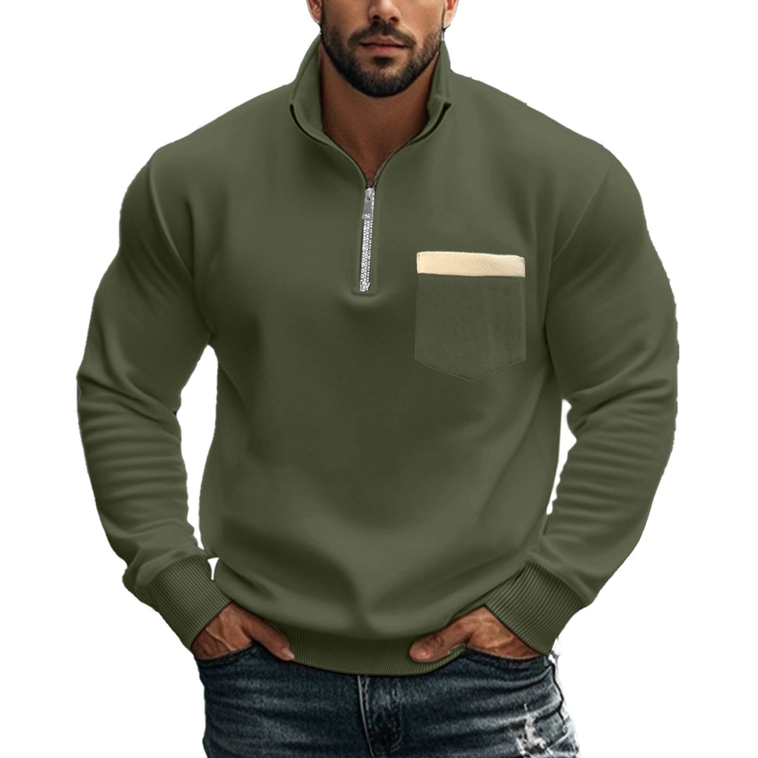 Men's sweatshirt with high collar and full zip Lune London