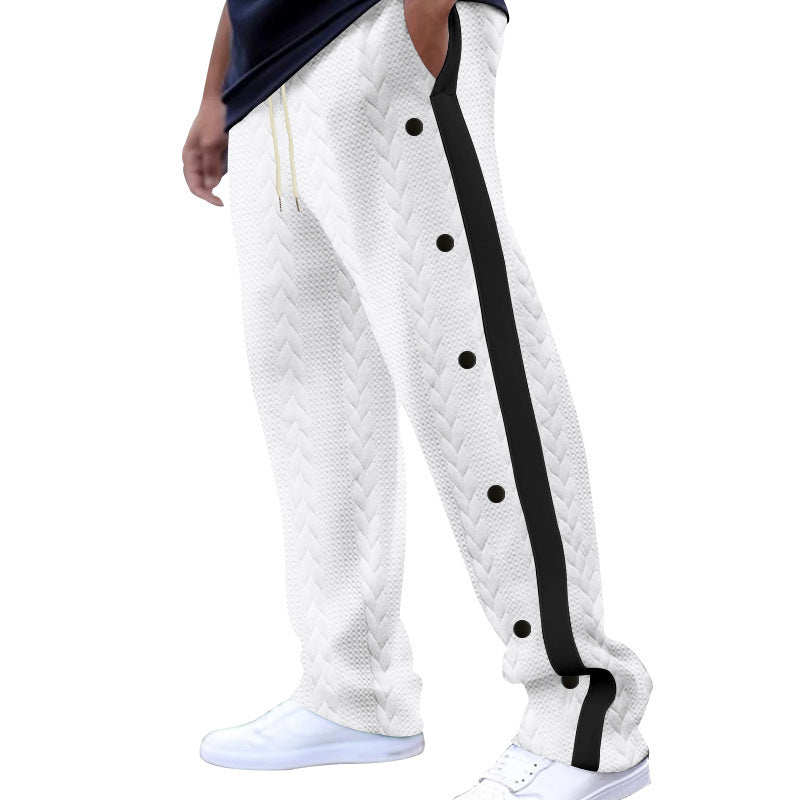 Casual jogging pants for men with snap button details Lune London