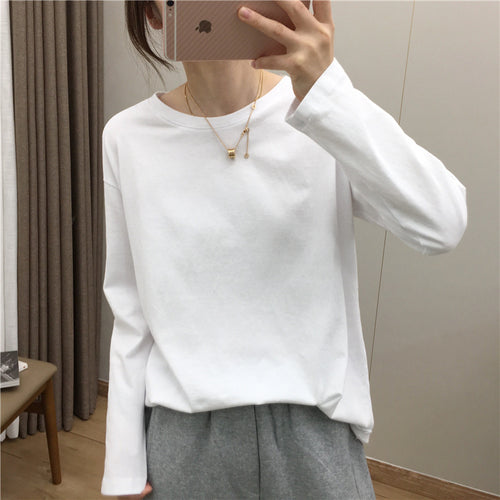 Women's casual long sleeve shirt with round neckline Chic & Stil