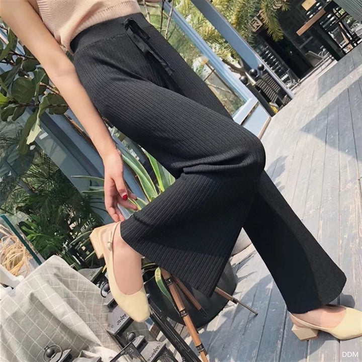 Lune London Wide Leg Knit Pants for Women