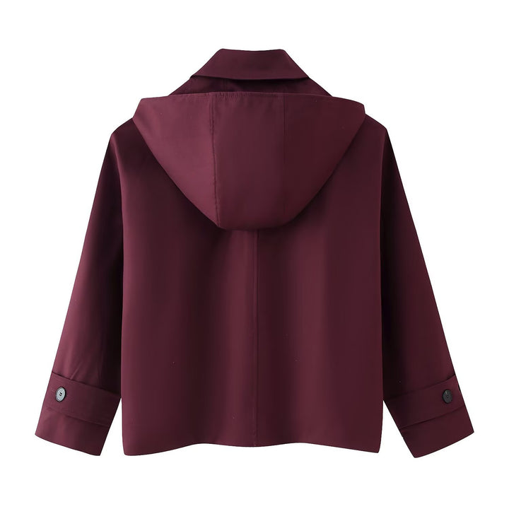 Transitional jacket for women with hood and practical pockets Lune London