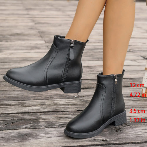 Ladies Elegant Boot with Zipper and Chic and Stylish Design