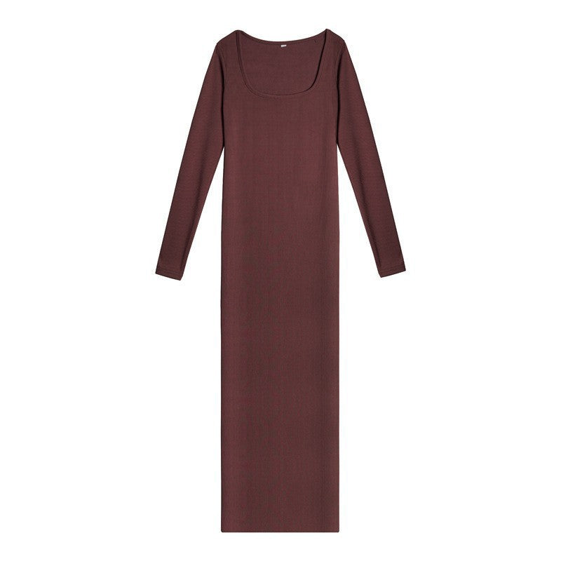 Long fitted long sleeve dress for women Lune London