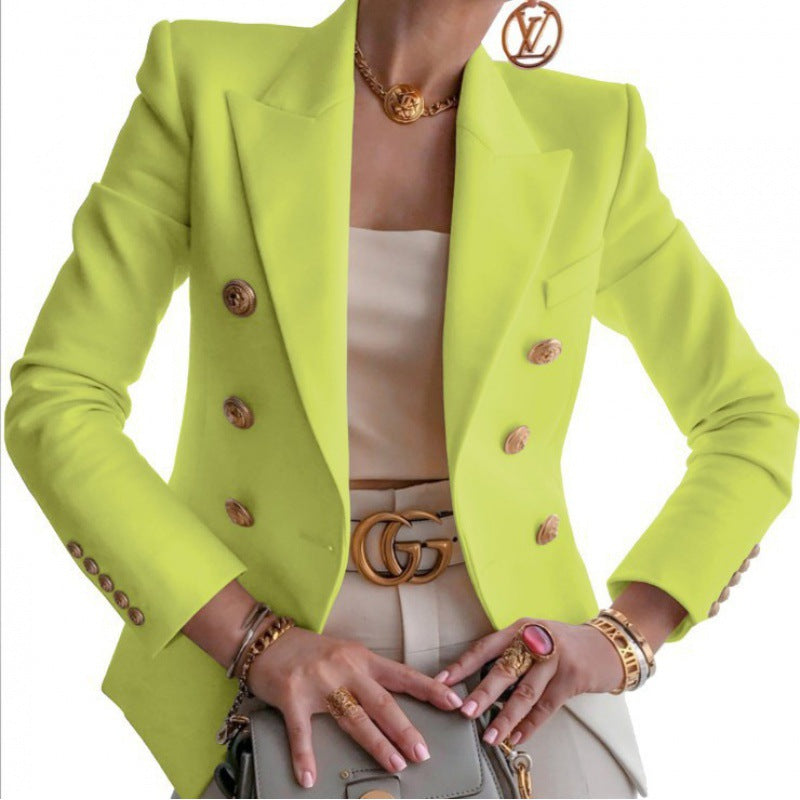 Veste élégante pour femmes avec double rangée de boutons et détails à la mode Lune London