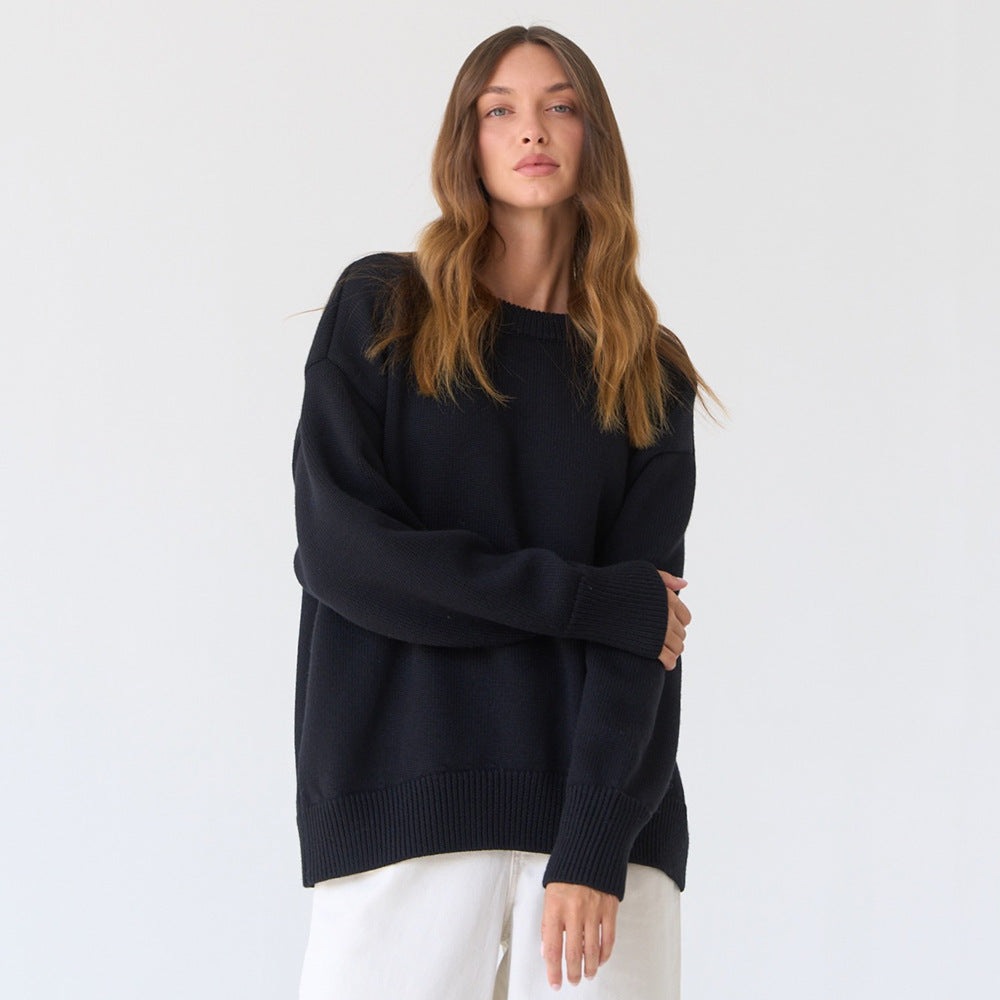 Pull oversized pour dames avec motif tricoté texturé Chic & Stil