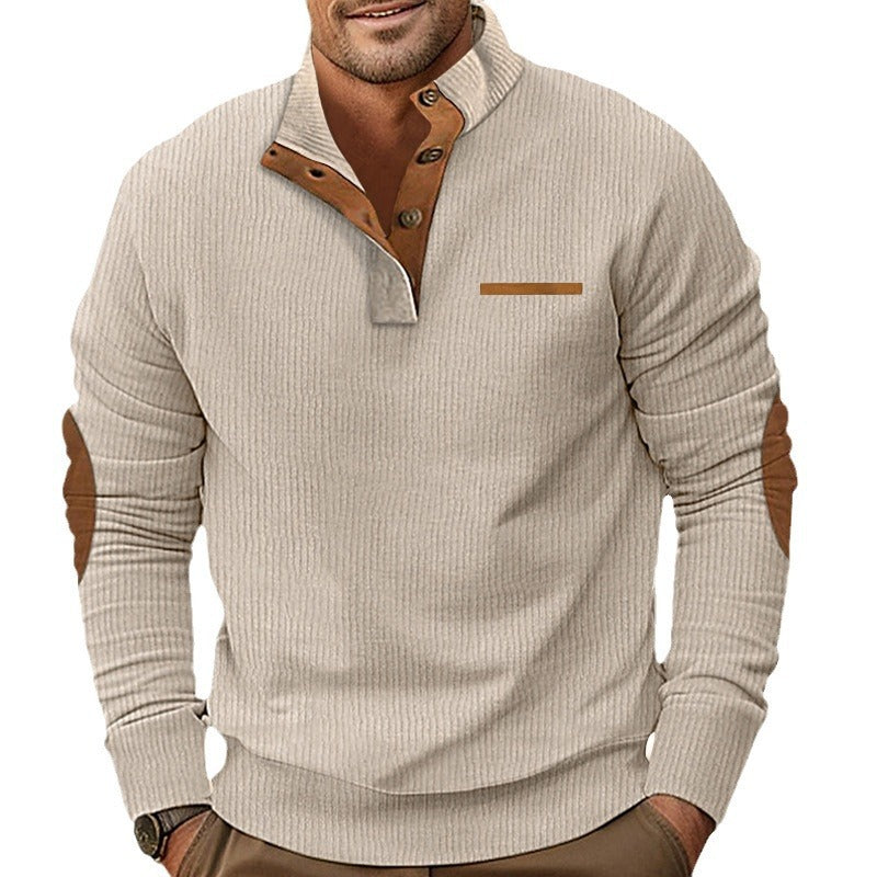 Men's Knitted Sweater with Contrasting Design Elements Lune London