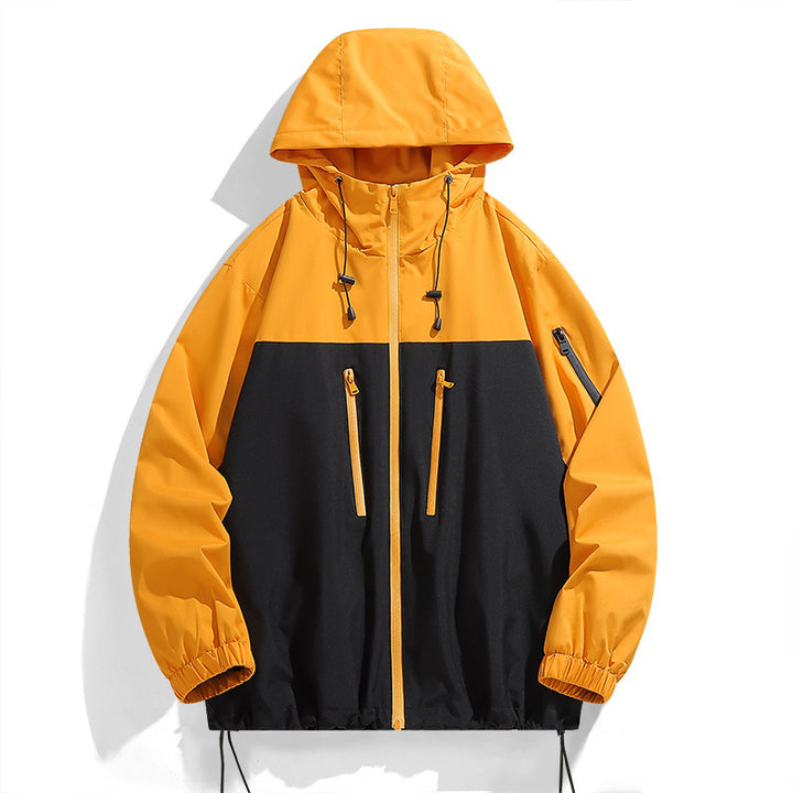 Men's transitional jacket, windproof, with adjustable hood Amarae