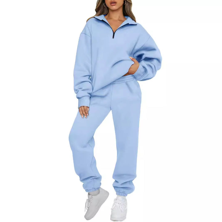 Lune London women's sporty zip sweater and jogger pants set