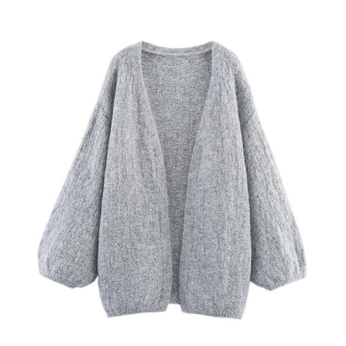 Knitted jacket for women with a loose fit and modern raglan sleeves Amarae