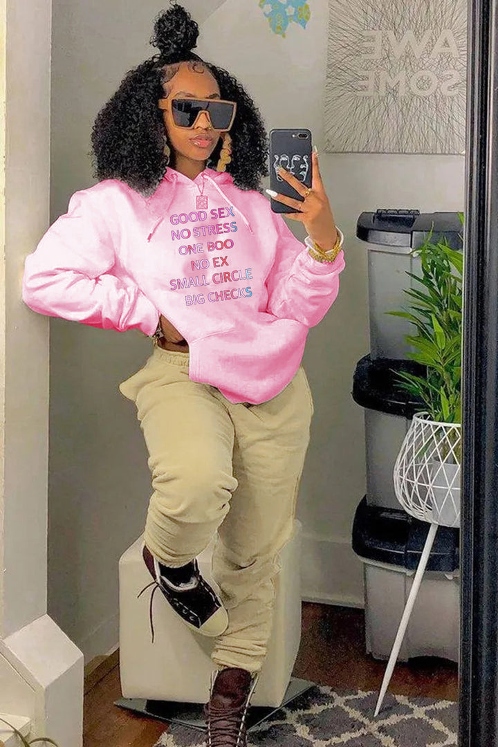 Hooded sweatshirt for women with a creative quote Lune London