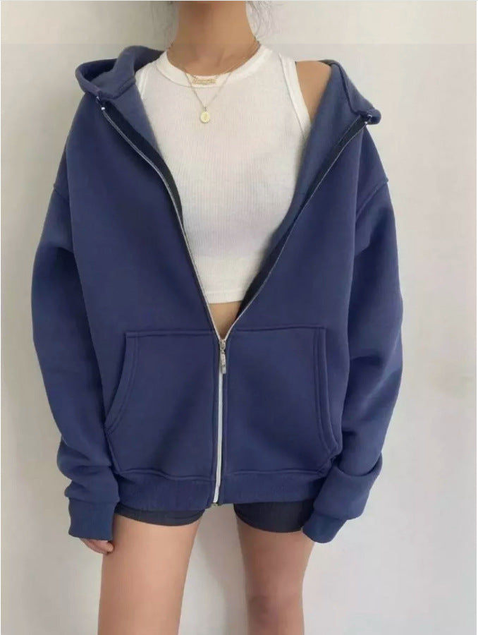 Women's hooded jacket with full zip and large pockets Lune London