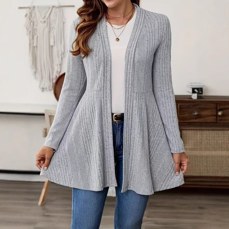 Ladies Long Cardigan with Floating Hem Lune London