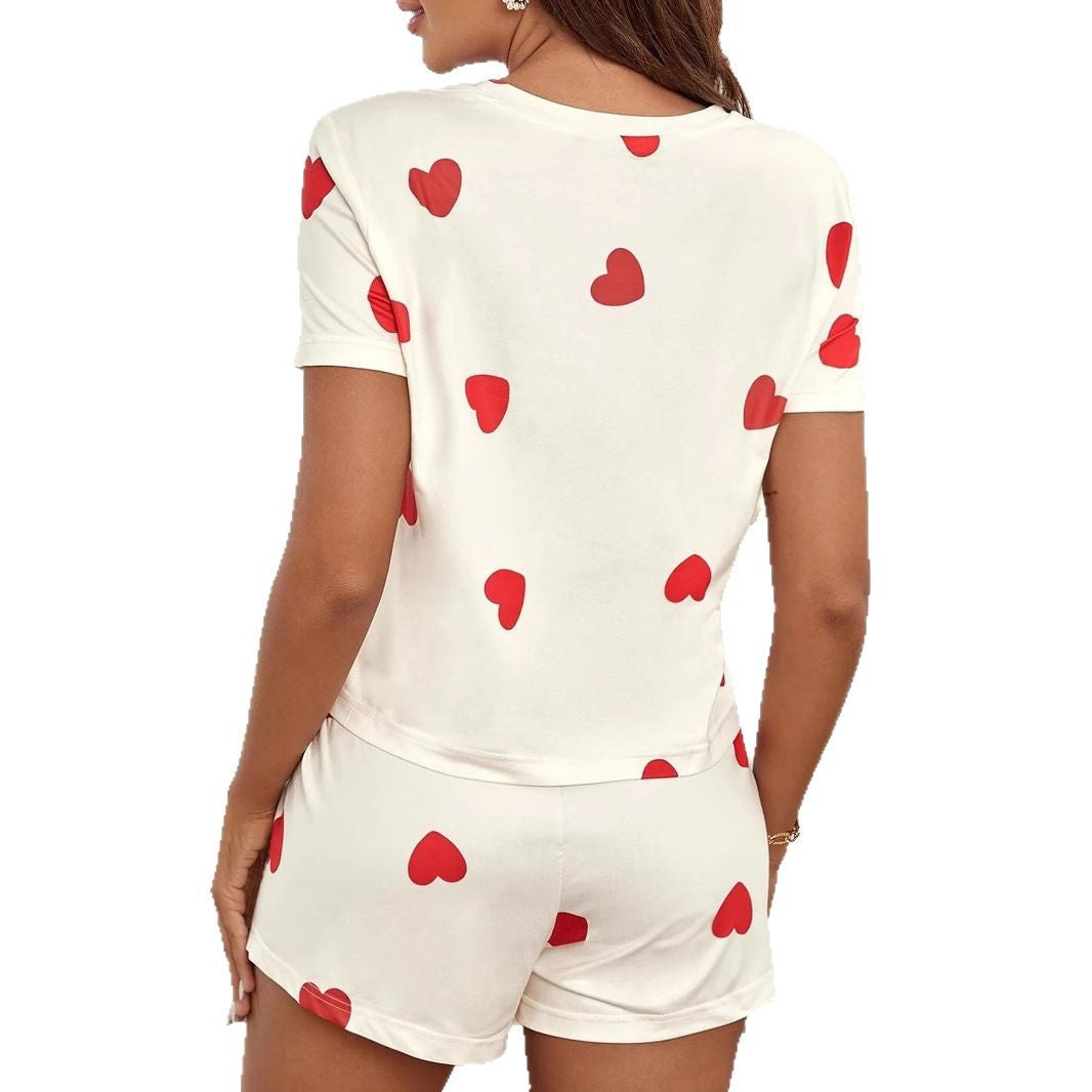 Lune London Women's Heart Print Loungewear Set