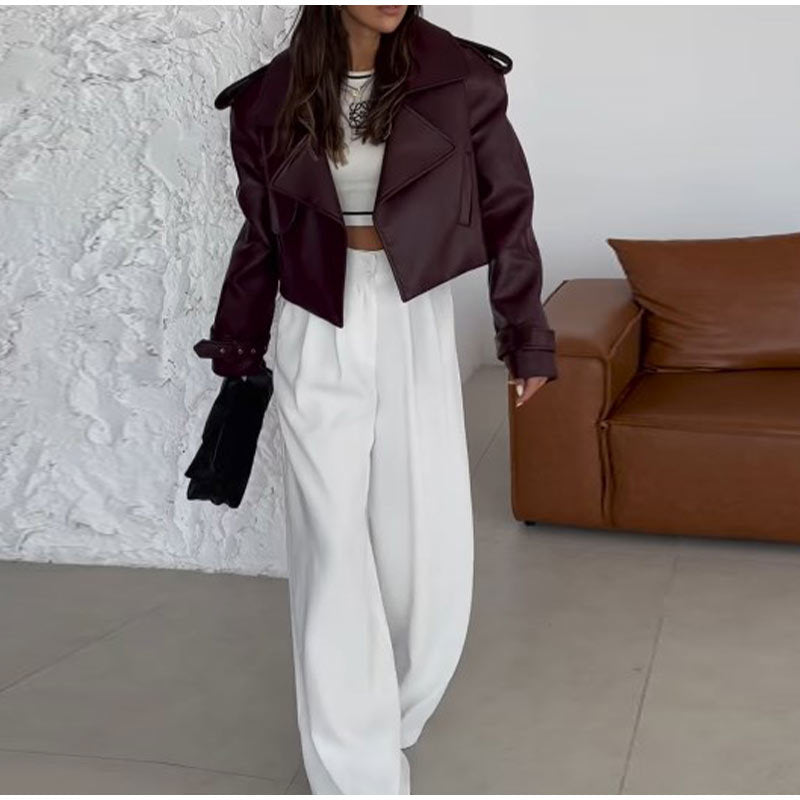 Women's oversized biker jacket with voluminous sleeves Lune London