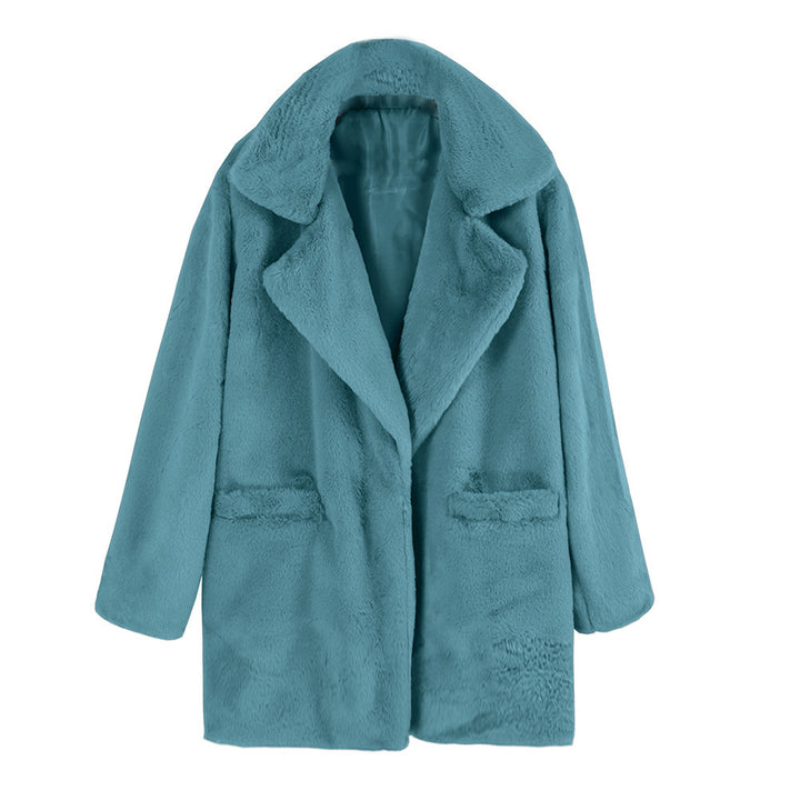 Women's oversized cozy cotton coat with luxurious faux fur Lune London