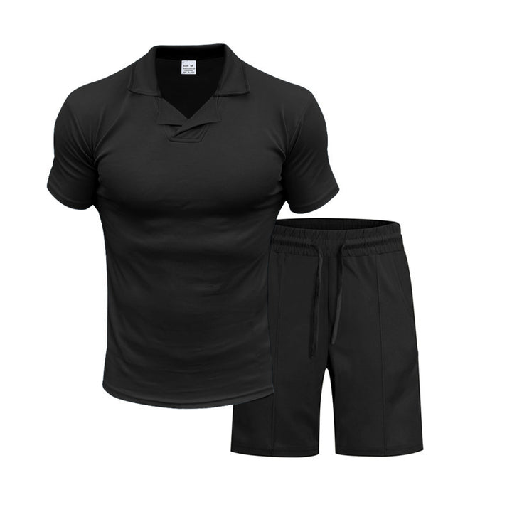 Men's sporty set with short sleeves, comfortable fit and elastic shorts Lune London