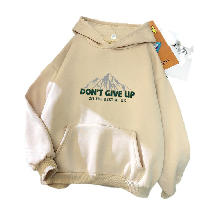 Women's hoodie with motivating mountain design Chic & Stil