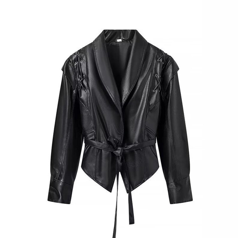 Designer leather blazer for women Lune London