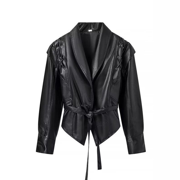 Designer leather blazer for women Lune London