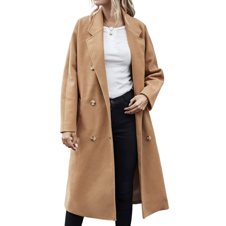 Lune London | Coat - Wool texture - Loose fit - Double-breasted - Classic cut