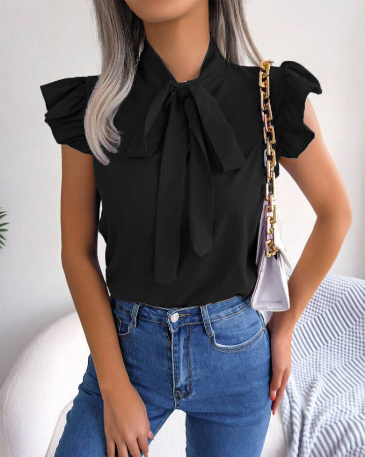 Ladies elegant blouse with bow Lune London