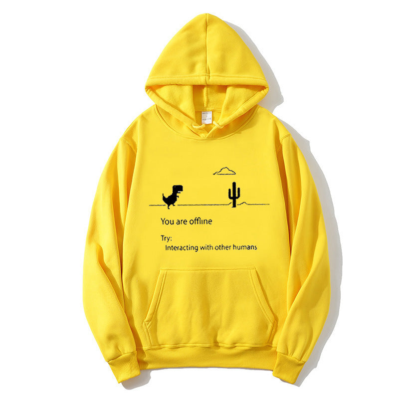 Women's hoodie with creative dinosaur and interaction motif Chic & Stil