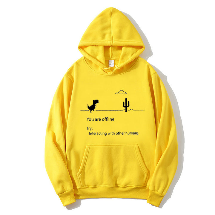Women's hoodie with creative dinosaur and interaction motif Chic & Stil