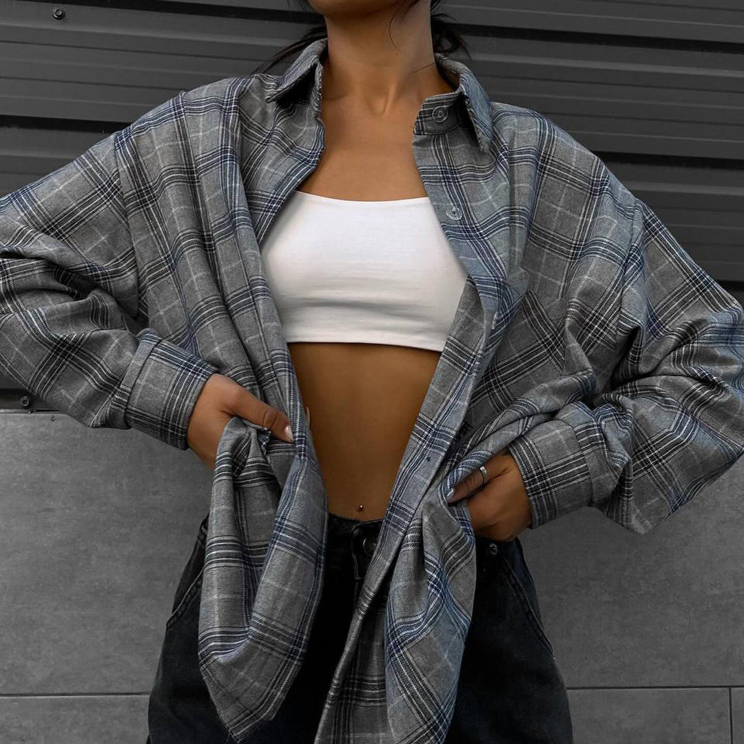 Plaid shirt for women in a relaxed oversized fit Amarae