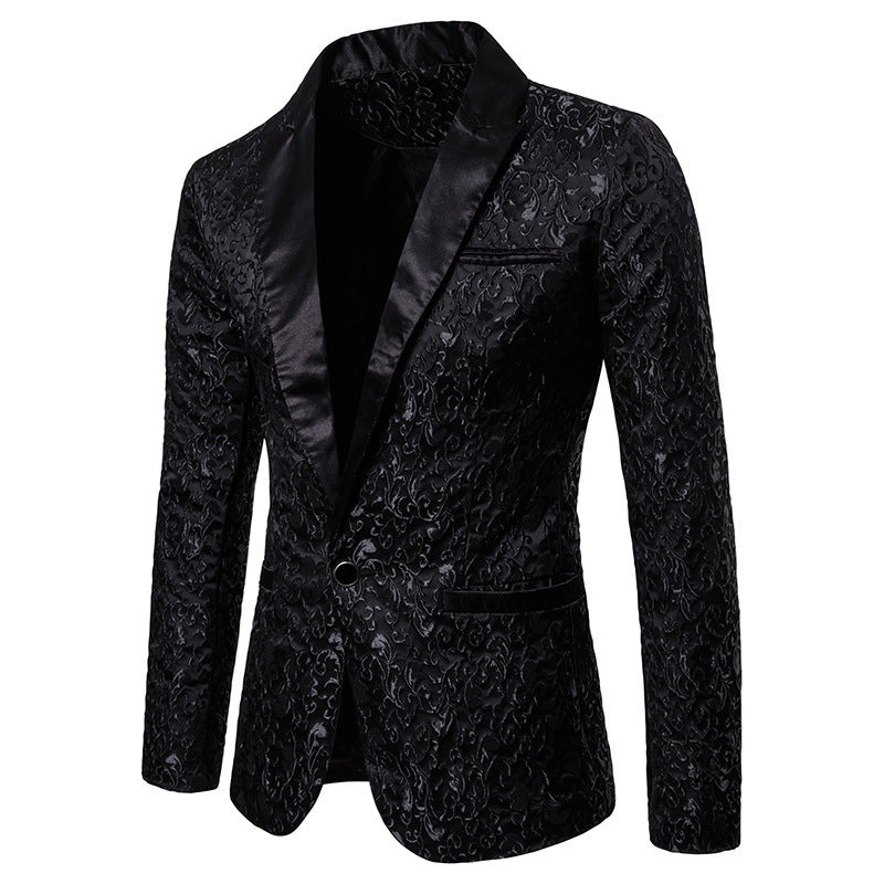 Elegant velvet jacket for men with floral pattern Lune London
