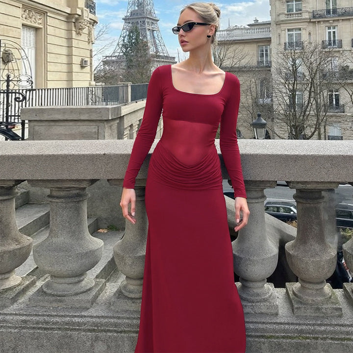 Elegant maxi dresses for women with a sculpting cut and chic ruching Style