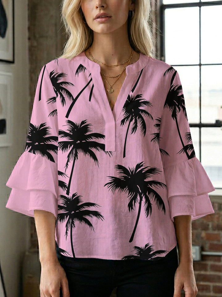 Women's blouse with voluminous ruffled sleeves and modern design Lune London