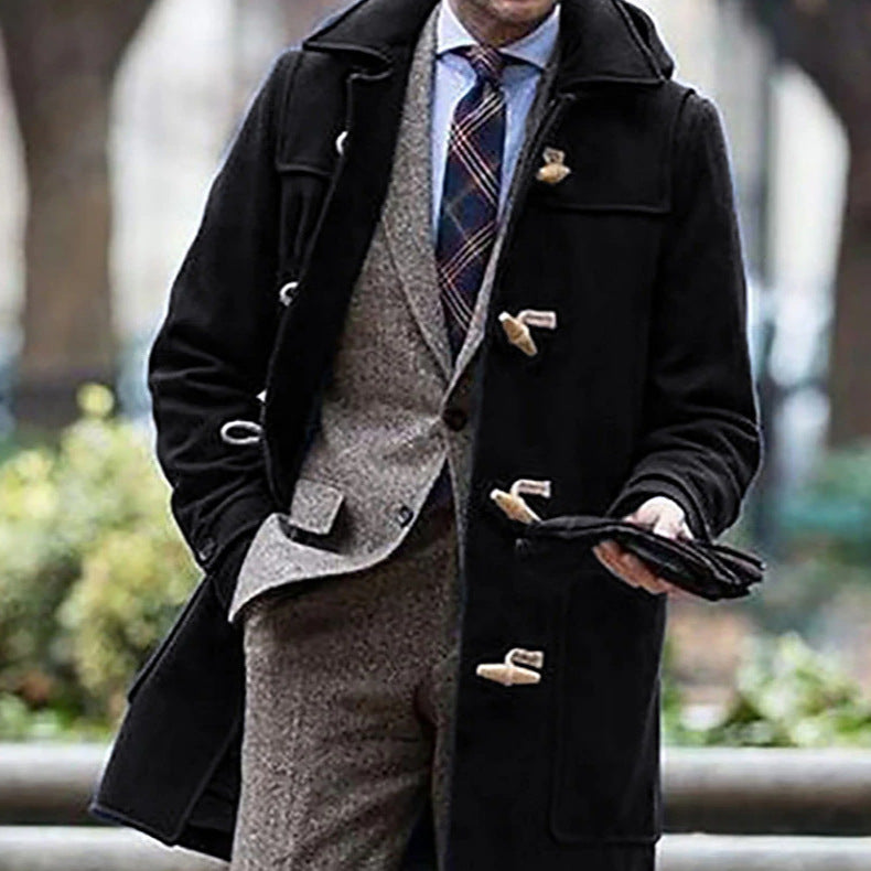 Elegant Duffle Coat for men with high-quality details and a traditional design Lune London