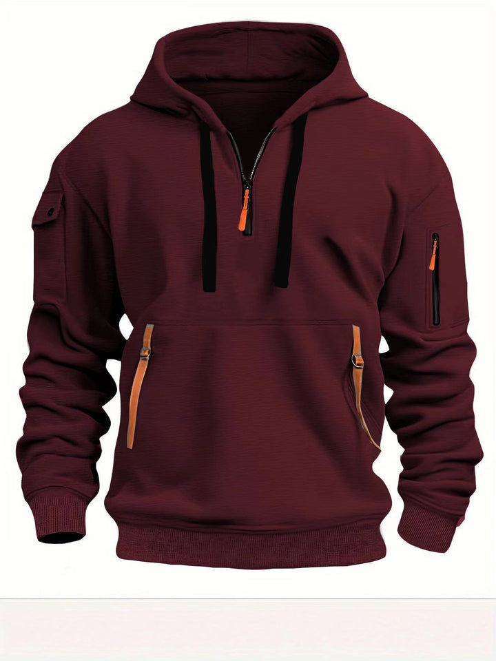Men's hoodie with practical zipper pockets Chic & Stil