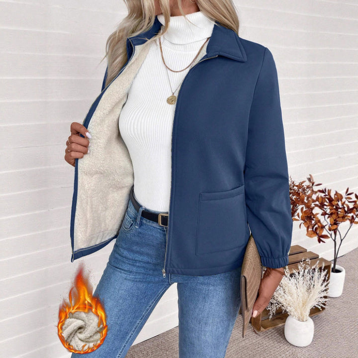 Women’s leisure jacket with front zipper and practical pockets Lune London