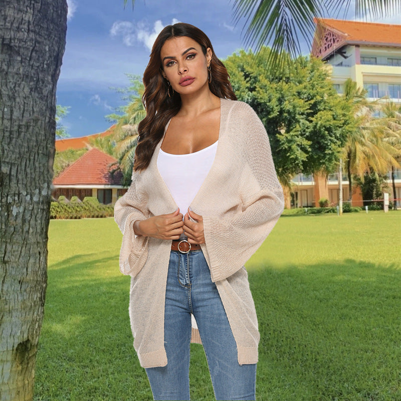 Ladies long cardigan with relaxed fit and wide sleeves Lune London