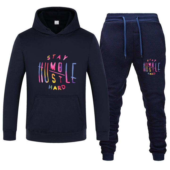Women's sporty hoodie and jogger sweat outfit with motivational print Lune London