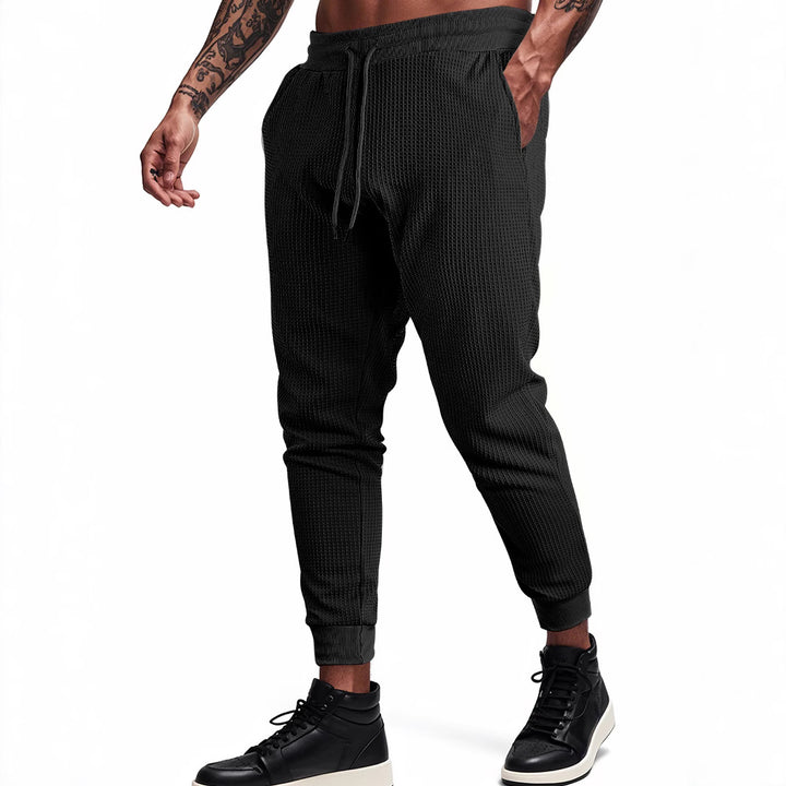 Lune London Men's waffle structure athletic jogger pants