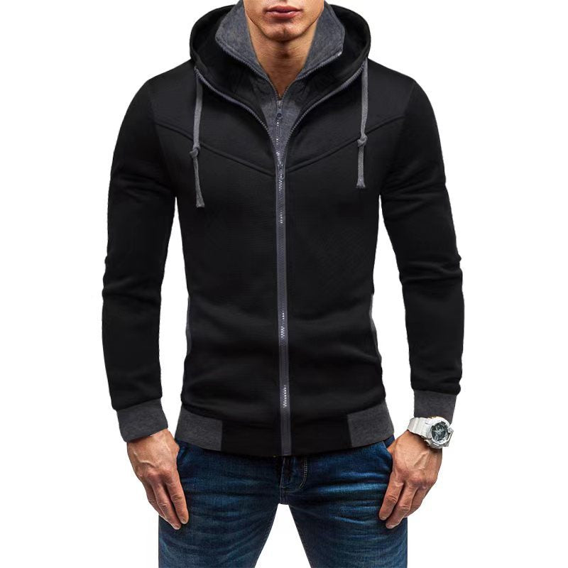 Sweatshirt jacket with hood for men with an elegant design and practical pockets Lune London