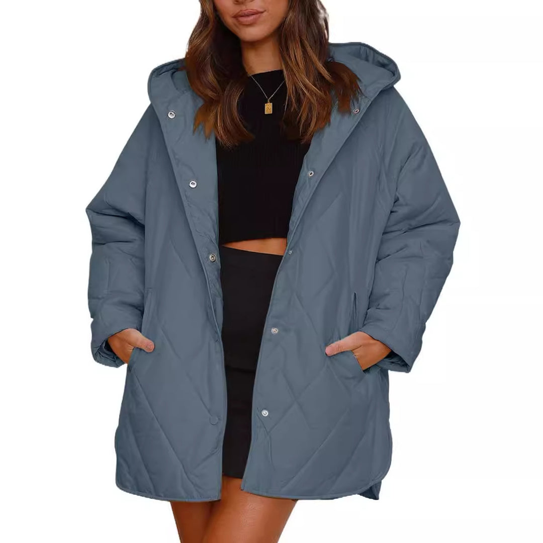 Lune London Women’s Quilted Winter Jacket with Hood