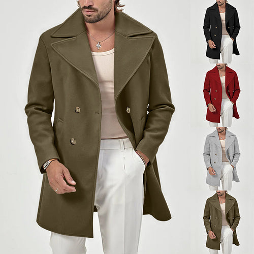 Amarae Elegant Double-Breasted Coat for Men