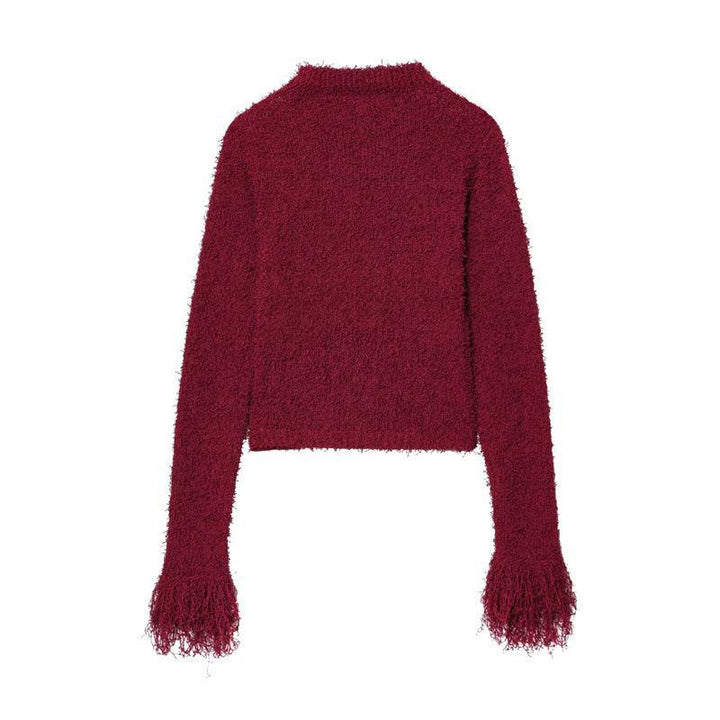 Ladies Cozy Knit Sweater with Eye-Catching Sleeves Lune London