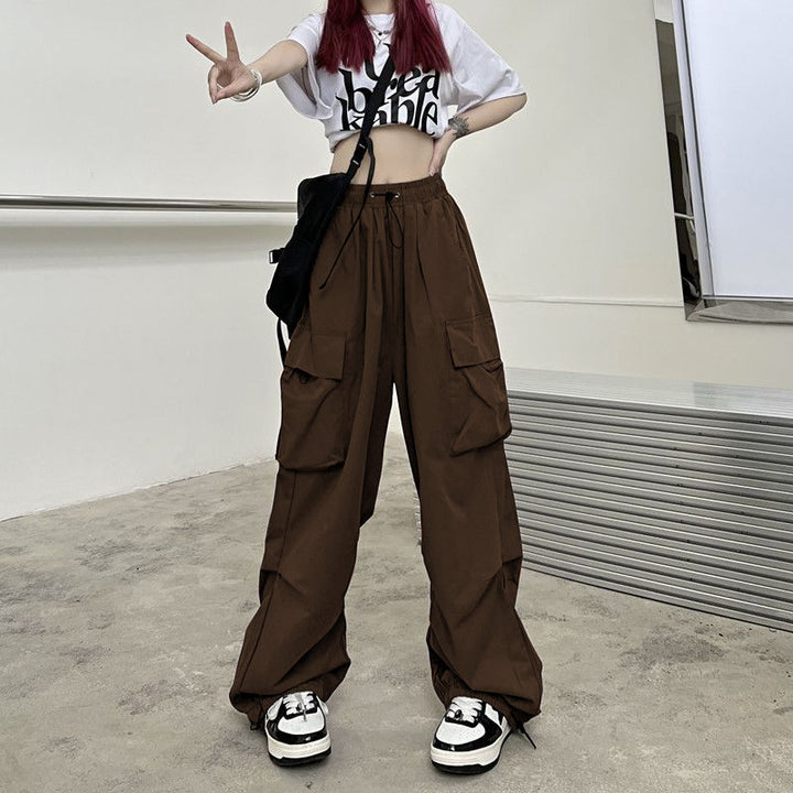 Women’s cargo pants with a wide cut and practical pockets