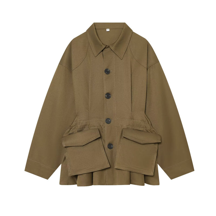 Women's short jacket in utility style with a loose fit and large flap pockets Amarae