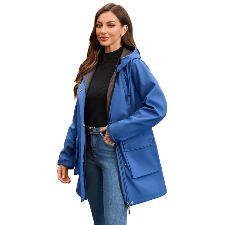 Ladies Functional Outdoor Jacket with Adjustable Waist Drawstring and Inner Lining Lune London