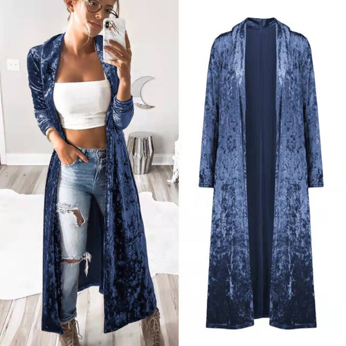 Lady Velvet Duster Coat Amarae