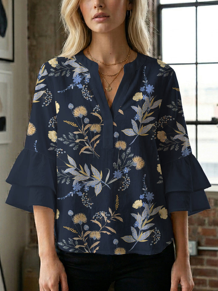 Women's artistic top with ruffled sleeves Lune London