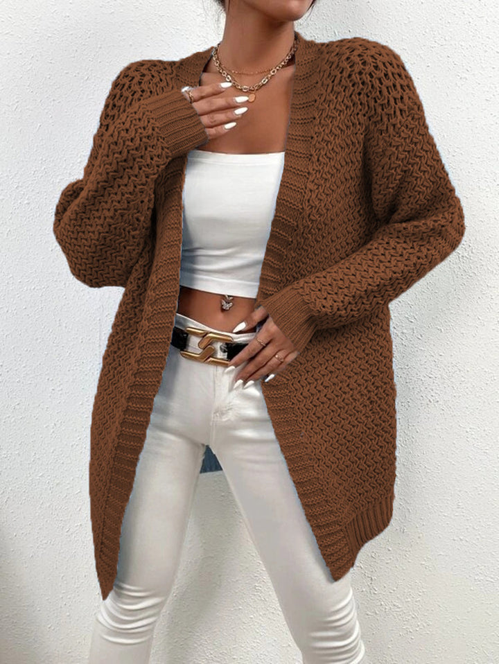 Cardigan for women with a breathable hole pattern and a casual chic design